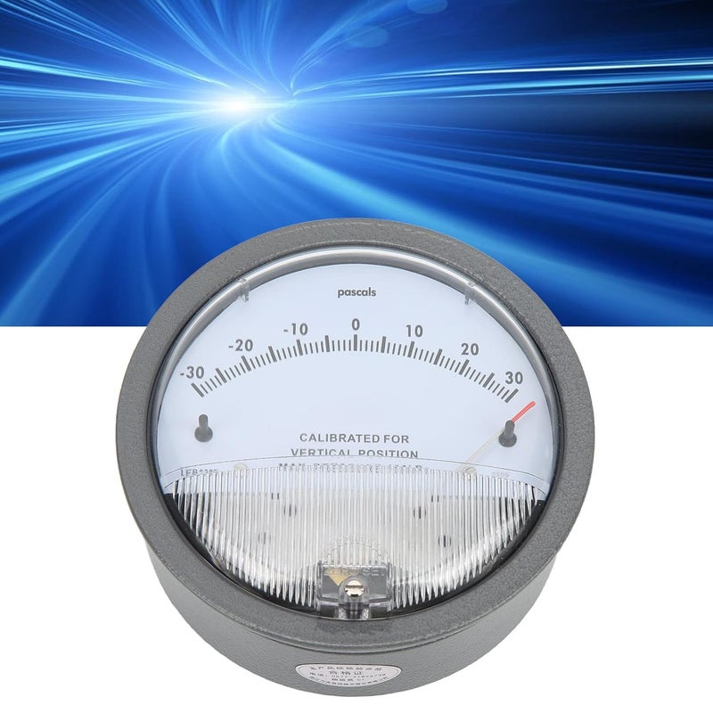 Hyuduo Differential Pressure Gauge HVAC Pointer Pressure Gauge Differential Pressure Detection Gauge Clean Room HVAC Filter Industrial Pressure Gauges - Image 2